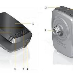 gehoorapparaat type Baha (Bone Anchored Hearing Aid) met stukje visdraad en knijper