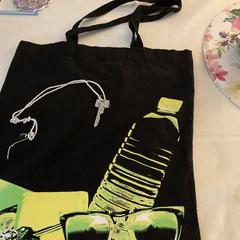 Stoffen tasje zwart met afbeelding en huissleutel, ha sido reportado a iLost