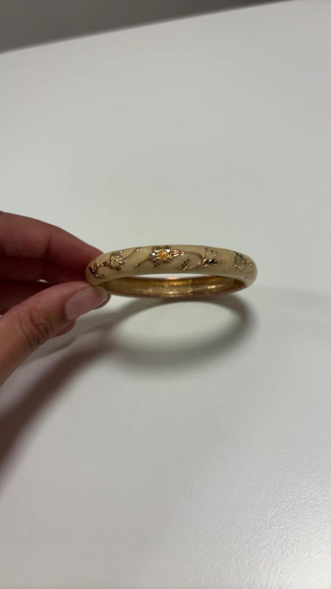 Bracelet Wit met bloemen