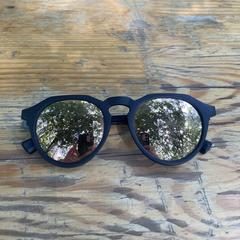 Black Round Reflective Sunglasses with Matte Frame, zoals gemeld door Best Kept Secret 2025 met iLost