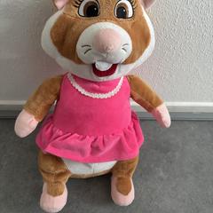 Bruin, beige met roze jurk Hamster knuffel, som rapportert til iLost