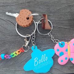 Fiets sleutel met diverse sleutelhangers, amint azt az iLostnak jelentették.