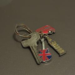 Huissleutel met Engelse sleutelhangers, iLost-i jakinarazi zaion moduan