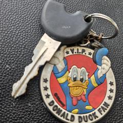 Sleutel met donald duck sleutelhanger, gerapporteerd met iLost