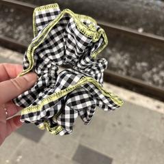 Scrunchie haarbandje elastiek ruitjes, iLost-i jakinarazi zaion moduan
