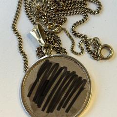 Goude medaillon ketting, come riportato a iLost