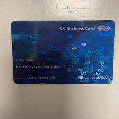 İLost kullanarak Koninklijk Theater Carré tarafından bildirildiği gibi NS business card business card