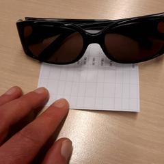 Sluneční brýle Zwart, zijkant zilverkleurige openingen, jak nahlášeno Gemeente Diepenbeek pomocí iLost