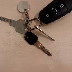 Keychain met 3 sleutels + 1 autosleutel, as reported by Gemeente Diepenbeek using iLost