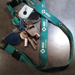 Sleutelbos aan keycord, como reportado ao iLost