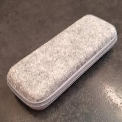 Glasses case with glasses, as reported by Rotterdam The Hague Airport using iLost