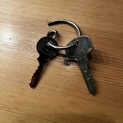 Sleutelbos met twee sleutels, iLost'a bildirildiği gibi