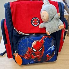 Ryggsekk donker blauw en rood, spiderman, som rapportert av Regio Antwerpen - Brussel ved bruk av iLost