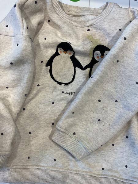 Children's sweater Beige met pinguins