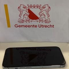 Iphone Beginscherm is zichtbaar, amint azt Gemeente Utrecht az iLost segítségével jelentette.