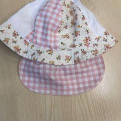 赤ちゃん用帽子 白×ピンク×花柄　日焼け避けつき, gemeldet von IKEA仙台 über iLost