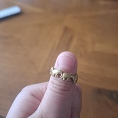 Gouden kinder ringetje met olifantjes, gerapporteerd met iLost