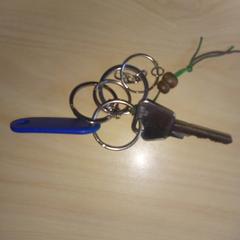 Sleutel met blauwe label, gerapporteerd met iLost
