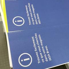 Clutch bag Jaune transparente, as reported by IKEA Brest Guipavas using iLost