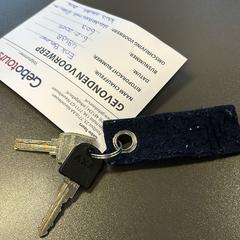 Fietssleutel met kluissleutel, zoals gemeld door Gebo Tours met iLost