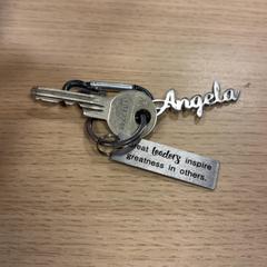 Nyckelring Met angela sleutelhanger, rapporterat av Pathé Amsterdam Noord med iLost