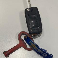Autosleutel Volkswagen met rode en blauwe hangers, jak nahlášeno Gemeente Ede pomocí iLost
