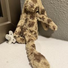Stuffed animal - hare with pacifier, gerapporteerd met iLost