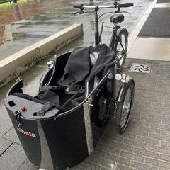 Zwarte elektrische bakfiets, iLost'a bildirildiği gibi