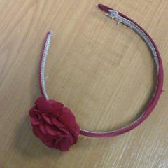 Haarband rood met bloem, como reportado por Connexxion Hoeksche Waard Goeree Overflakkee utilizando o iLost
