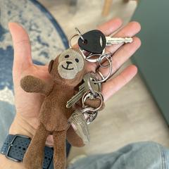 Sleutels met sleutelhanger knuffelaap, as reported to iLost