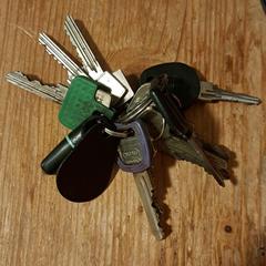 Sleutelbos met 10 sleutels + tag, as reported to iLost
