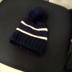 Bonnet en laine Bleu marine et beige doré, segundo informou ilévia usando iLost