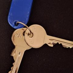Sleutel setje met blauw label (blanco), como reportado ao iLost