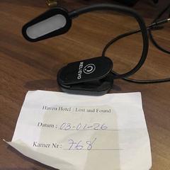 Lamp zwart, as reported by Haven Hotel Rotterdam using iLost