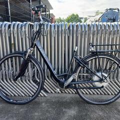Emakumeentzako bizikleta elektrikoa Trek trekking T500+ grijs, gisa salatu by Fietsdepot iLost erabiliz