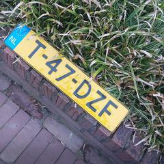 Kentekenplaat, jak bylo nahlášeno na iLost