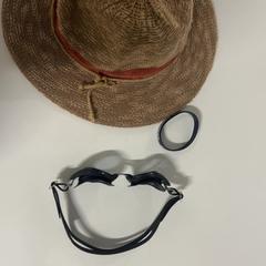 Kalap, Úszószemüveg & Gumiszalagok wrist, amint azt Silver Sands Beach az iLost segítségével jelentette.