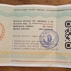 Bitcoin Paper Wallet, som rapportert til iLost