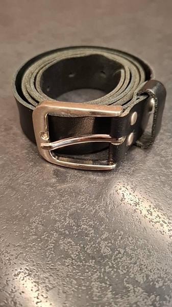 Belt zwart leer