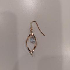 Fülbevaló met schitter steentje/ goudkleurig, amint azt NHL Stenden hogeschool Leeuwarden az iLost segítségével jelentette.