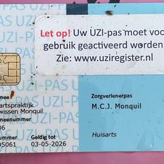 Uzi zorgverlenerpas huisarts, som rapportert til iLost