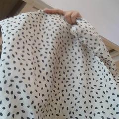 Pouch bag Sac de course beige à pois noirs, as reported by IKEA Nantes using iLost