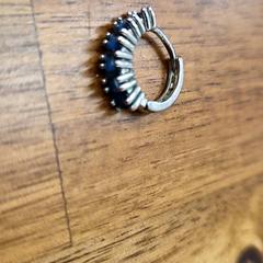 Oorbel Zilver met donkerblauwe steentjes, zoals gemeld door Universiteitsbibliotheek Universiteitskwartier met iLost