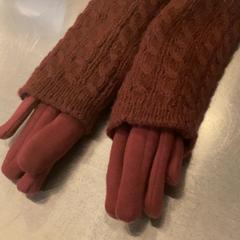 Gloves Dark red, as reported by MEININGER Hotel Leipzig Hauptbahnhof using iLost