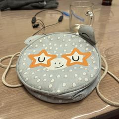 Licht blauw kindertasje, gerapporteerd met iLost