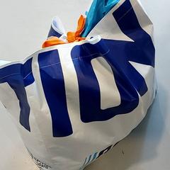 Poltsa - Draagtas Wit/ Blauw, gisa salatu by Centraal magazijn iLost erabiliz