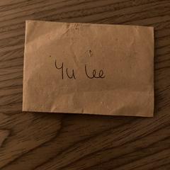small brown envelop with Yu Lee on it, come riportato a iLost