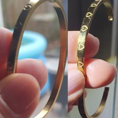 Armband goudkleurig met hartjes, as reported to iLost