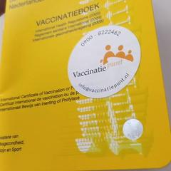 Libretto delle vaccinazioni, come riportato da Arriva Limburg Zuid utilizzando iLost