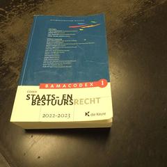 Codex Staats-& bestuursrecht 2023-24, segons ha informat Vrije Universiteit Brussel (VUB) mitjançant iLost